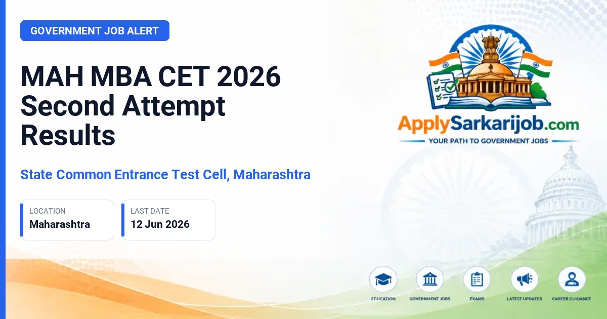 State Common Entrance Test Cell, Maharashtra (CET Cell Maharashtra) - MBA/MMS Admission 2026 Official Notification Poster & Schedule