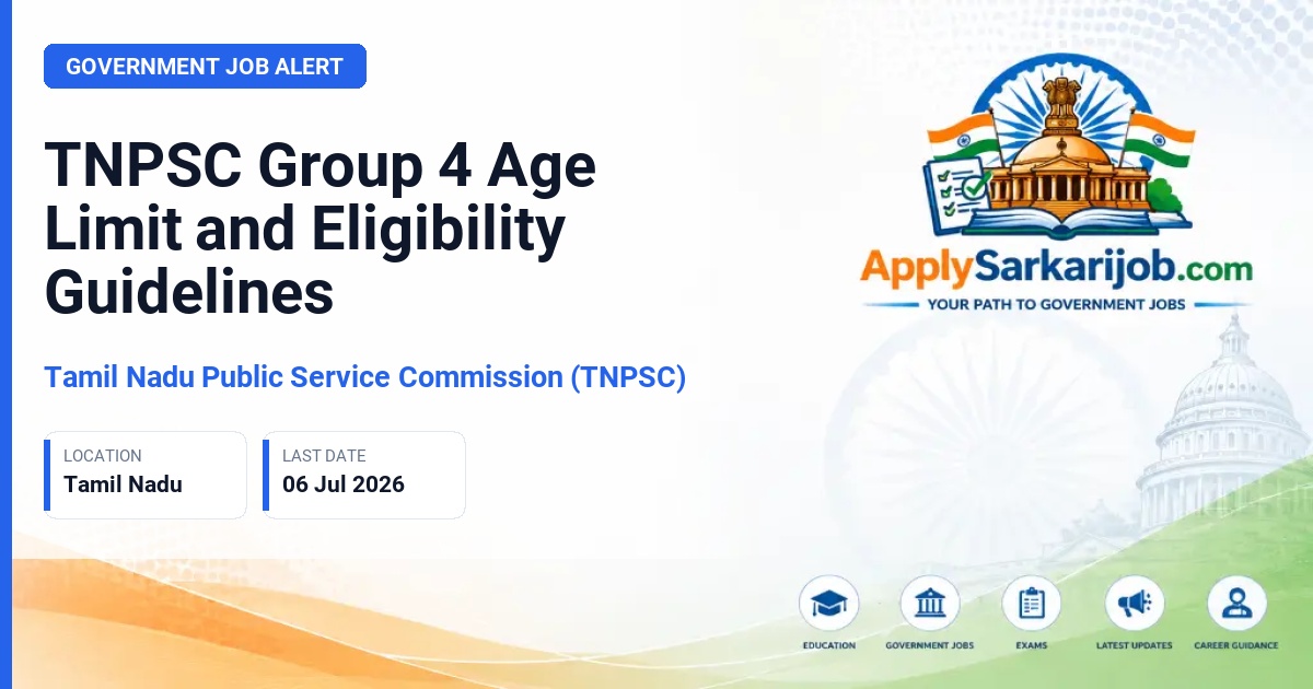Tamil Nadu Public Service Commission (TNPSC) - Group 4 (CCSE-IV) Official Notification Poster & Schedule