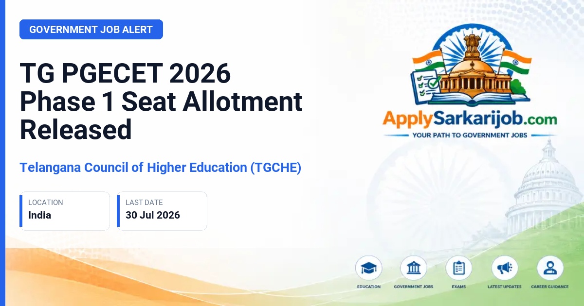 Telangana Council of Higher Education (TGCHE) - Postgraduate Admission 2026 Official Notification Poster & Schedule