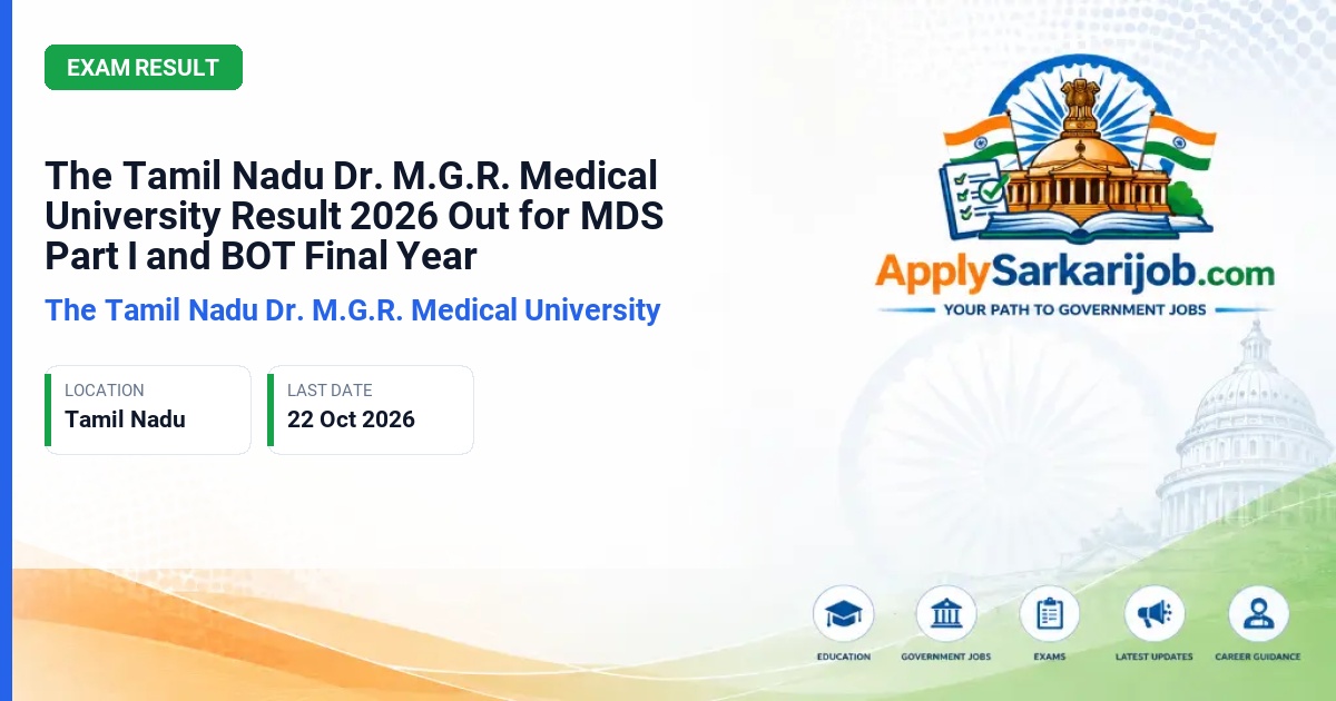 The Tamil Nadu Dr. M.G.R. Medical University - University Examinations 2026 Official Notification Poster & Schedule