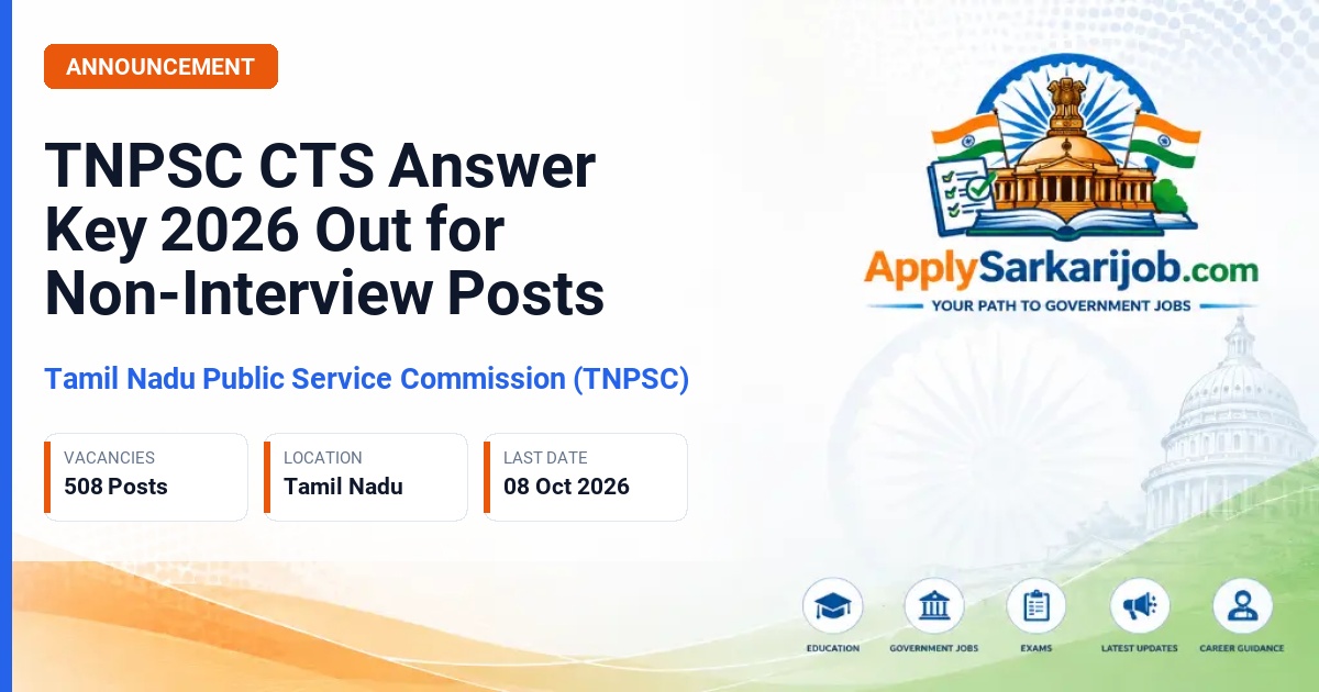 Tamil Nadu Public Service Commission (TNPSC) - Combined Technical Services Examination (Non-Interview Posts) Official Notification Poster & Schedule