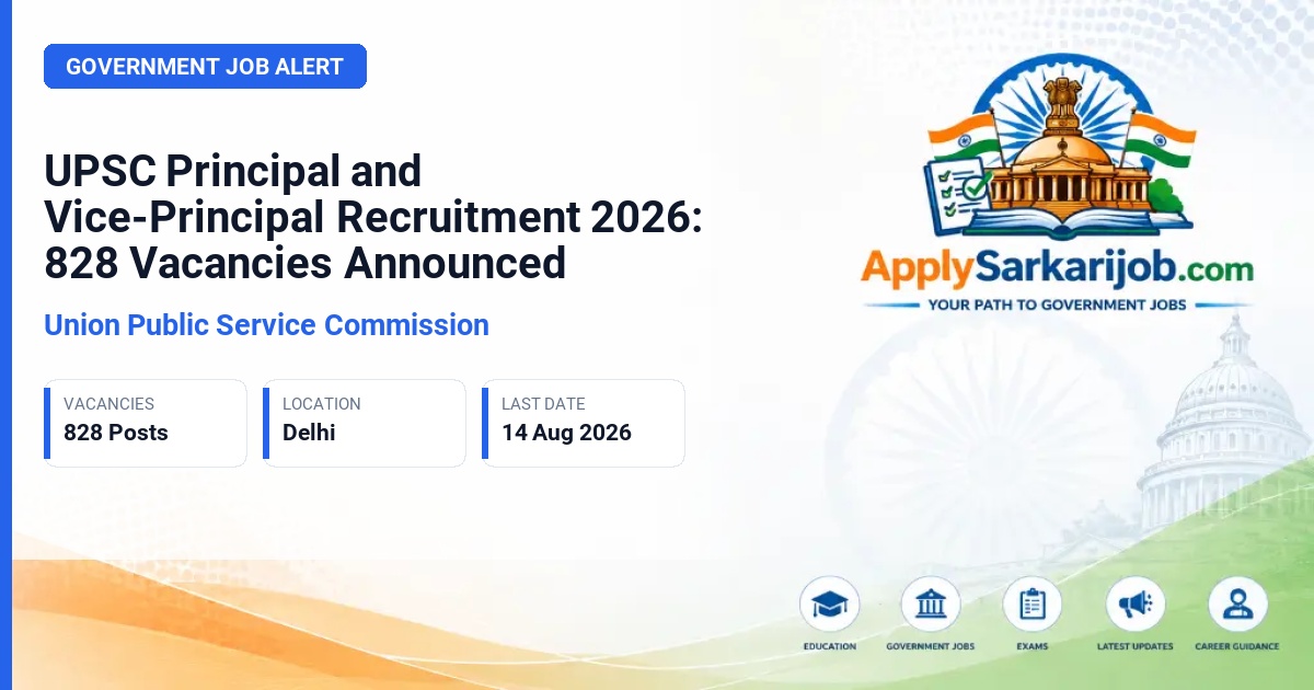 Union Public Service Commission (UPSC) - Principal and Vice-Principal Official Notification Poster & Schedule
