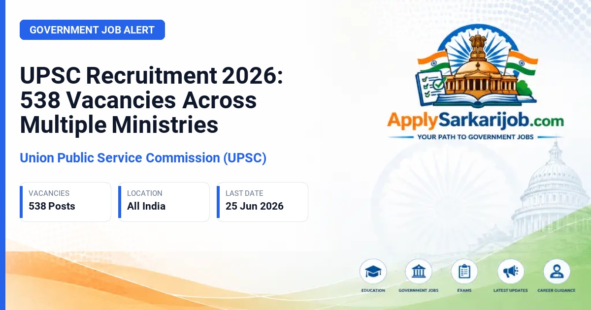 Union Public Service Commission (UPSC) - Scientist, Assistant Engineer, Professor, Lecturer, and others Official Notification Poster & Schedule
