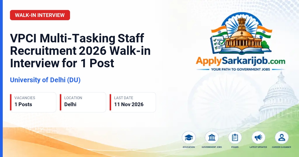 University of Delhi (DU) - Multi-Tasking Staff Official Notification Poster & Schedule