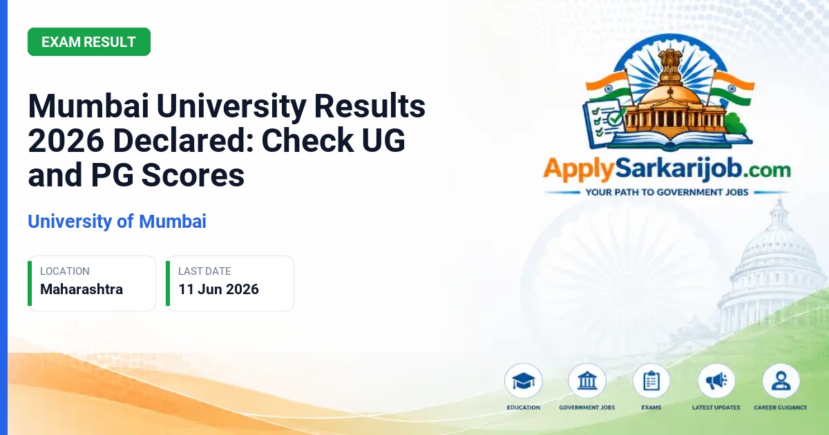 University of Mumbai - Mumbai University Results 2026 Declared: Check UG and PG Scores Official Notification Poster & Schedule