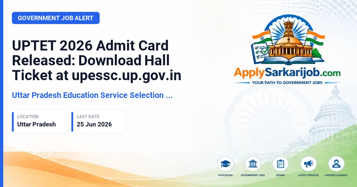Staff Selection Commission (SSC) - UPTET 2026 Official Notification Poster & Schedule