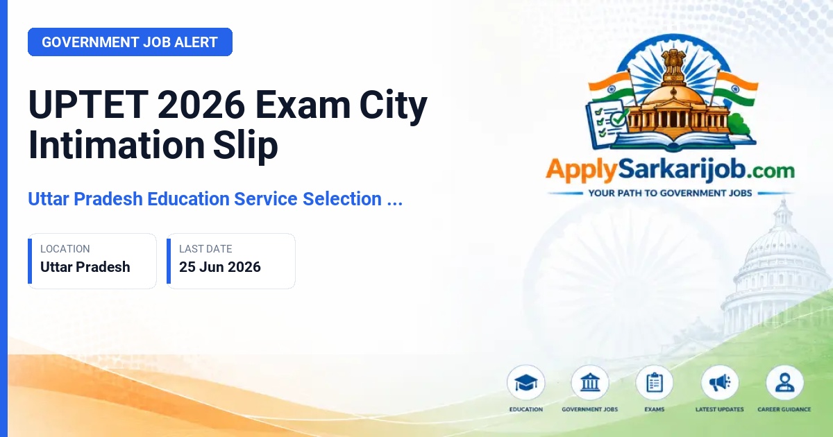 Staff Selection Commission (SSC) - Teacher (UPTET) Official Notification Poster & Schedule