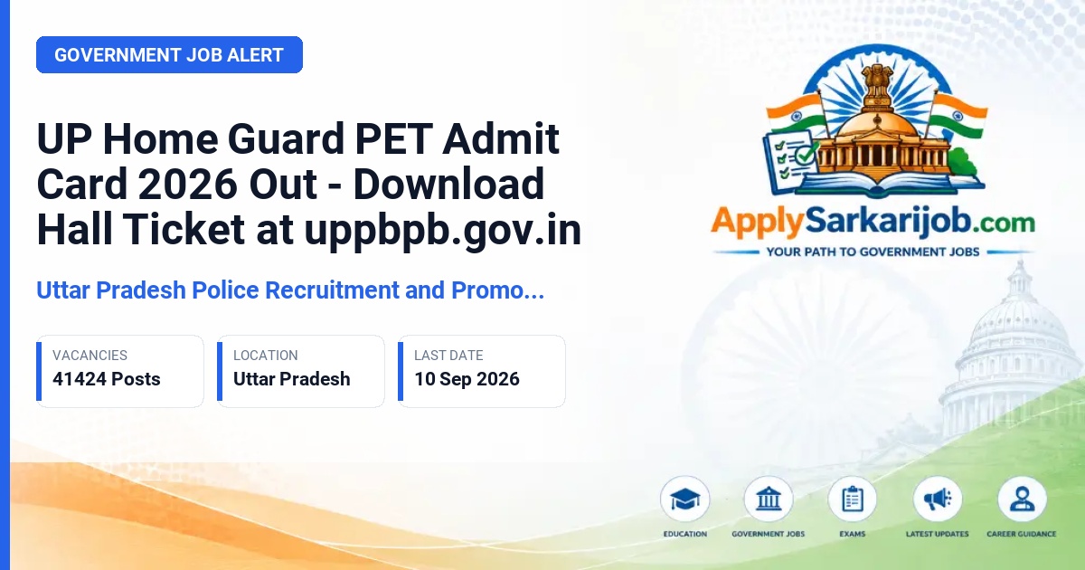 Uttar Pradesh Police Recruitment and Promotion Board (UPPRPB) - UP Home Guard (Enrolment 2025) Official Notification Poster & Schedule