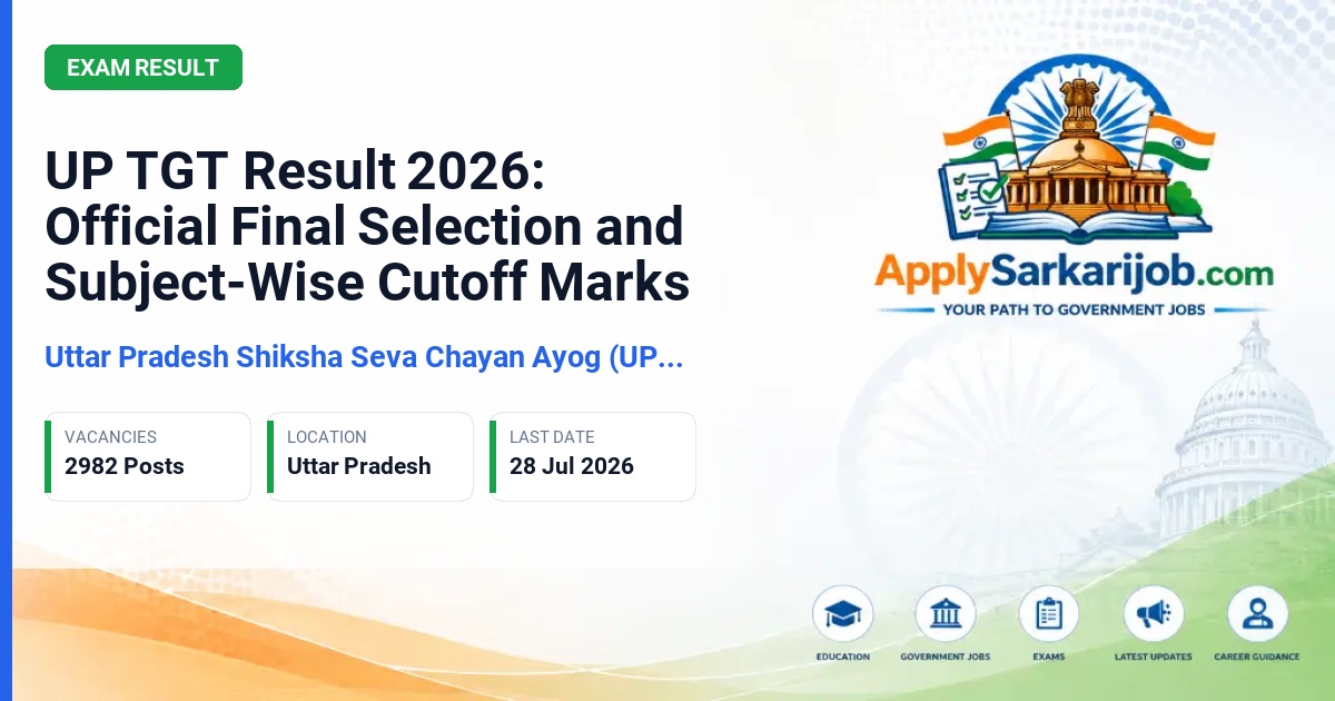 Uttar Pradesh Shiksha Seva Chayan Aayog (UPESSC) - Trained Graduate Teacher (TGT) Official Notification Poster & Schedule