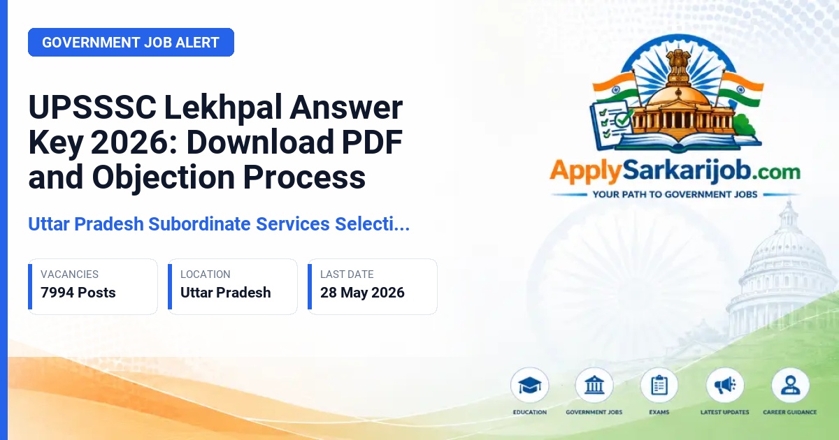 Uttar Pradesh Subordinate Services Selection Commission (UPSSSC) - Rajasva Lekhpal Official Notification Poster & Schedule