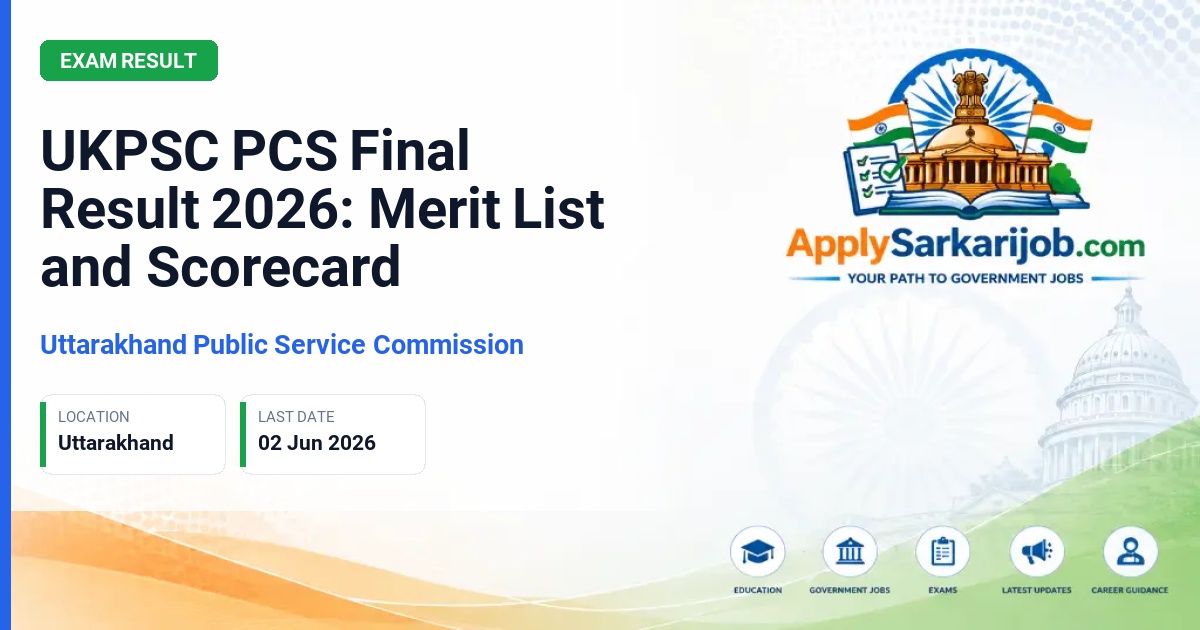 Uttarakhand Public Service Commission - Combined State Civil/Upper Subordinate Services (PCS) Official Notification Poster & Schedule