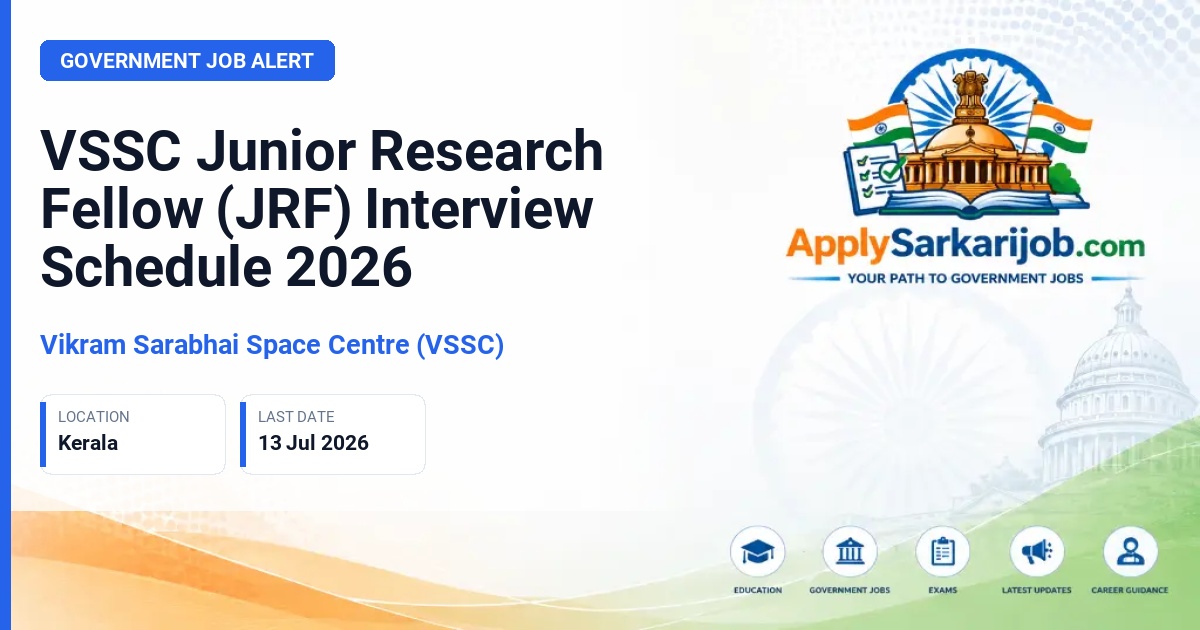 Staff Selection Commission (SSC) - Junior Research Fellow (JRF) Official Notification Poster & Schedule