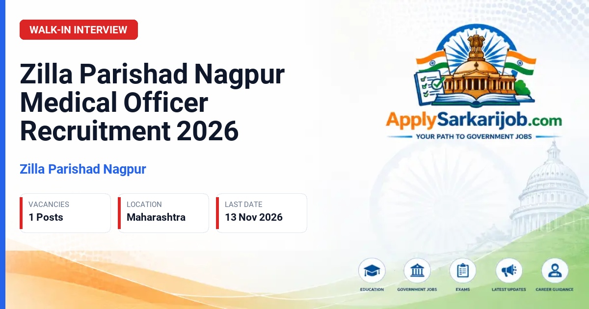 Zilla Parishad Nagpur - Medical Officer Official Notification Poster & Schedule